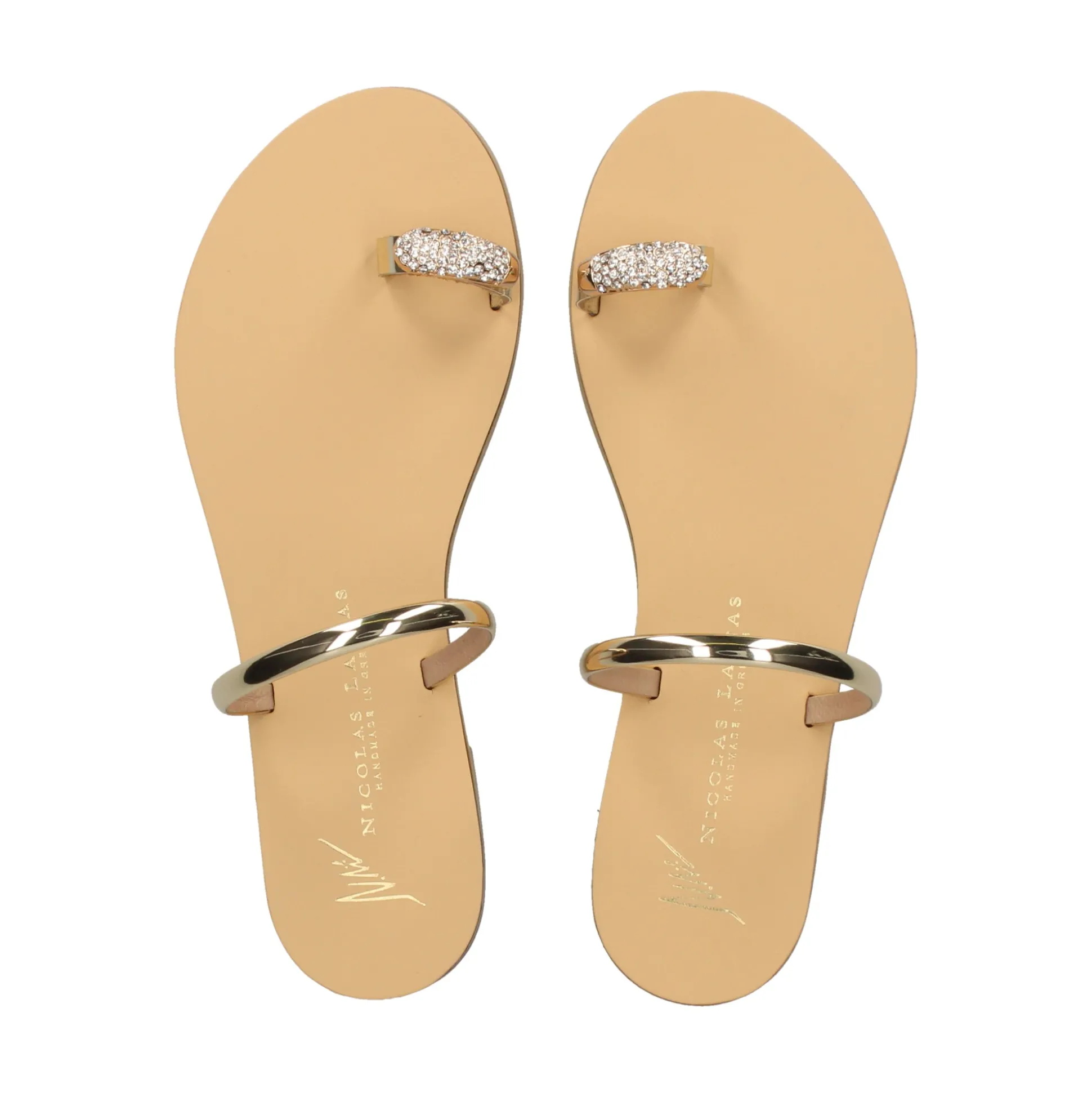 NICOLAS LAINAS Sandalias planas de Mujer 243-T ORO