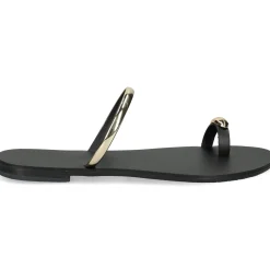 NICOLAS LAINAS Sandalias planas de Mujer 313L-T BLACK GOLD