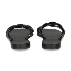 NICOLAS LAINAS Sandalias planas de Mujer Q43-TC NEGRO