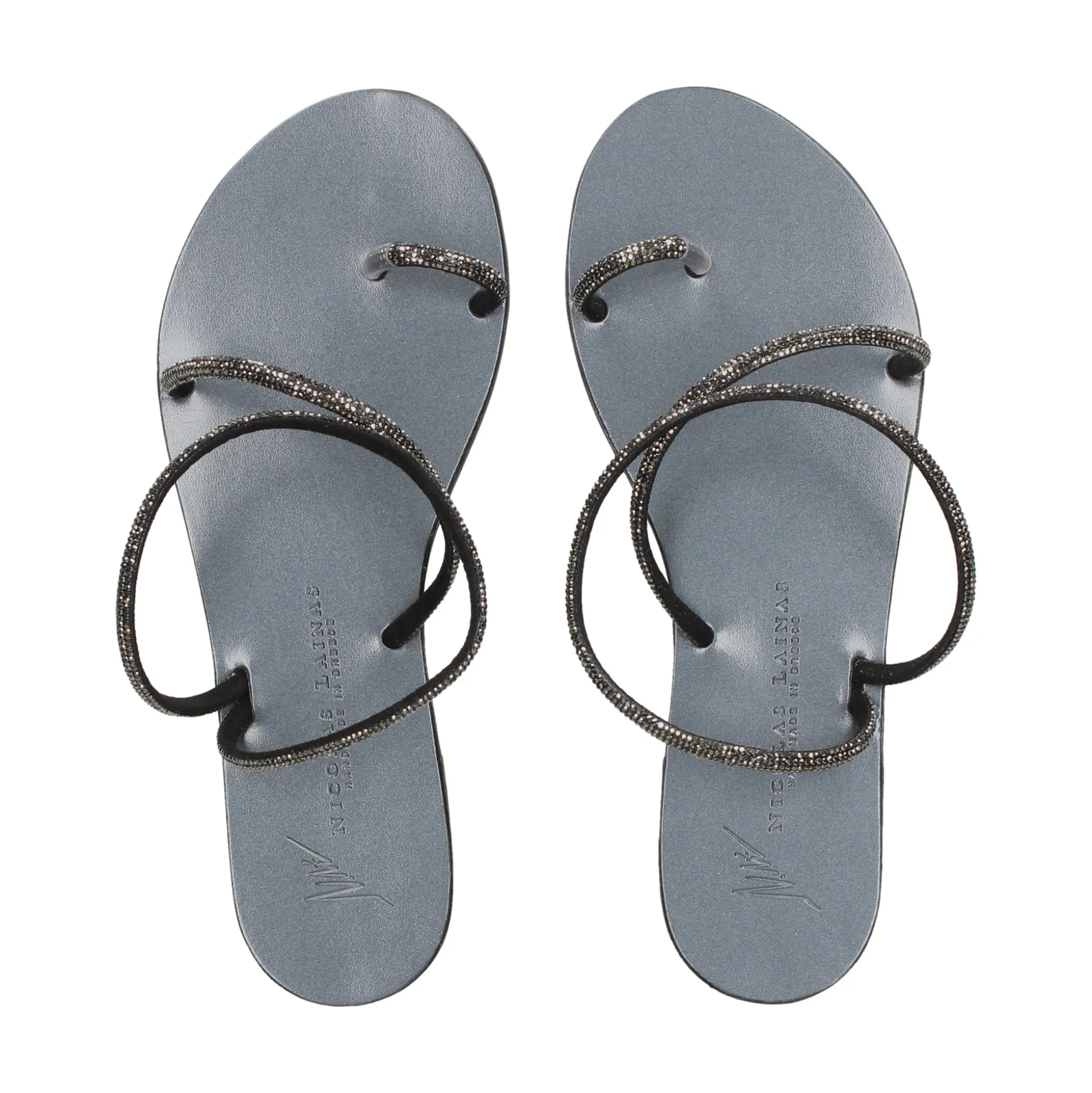 NICOLAS LAINAS Sandalias planas de Mujer 63-TCM GRAFITO