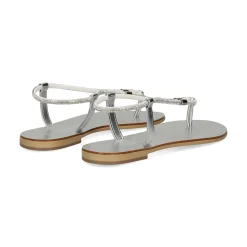 NICOLAS LAINAS Sandalias planas de Mujer 53-TCM SILVER