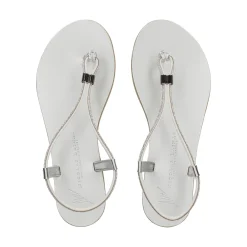 NICOLAS LAINAS Sandalias planas de Mujer 53-TCM SILVER