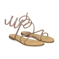 NICOLAS LAINAS Sandalias planas de Mujer 64-CE COBRE