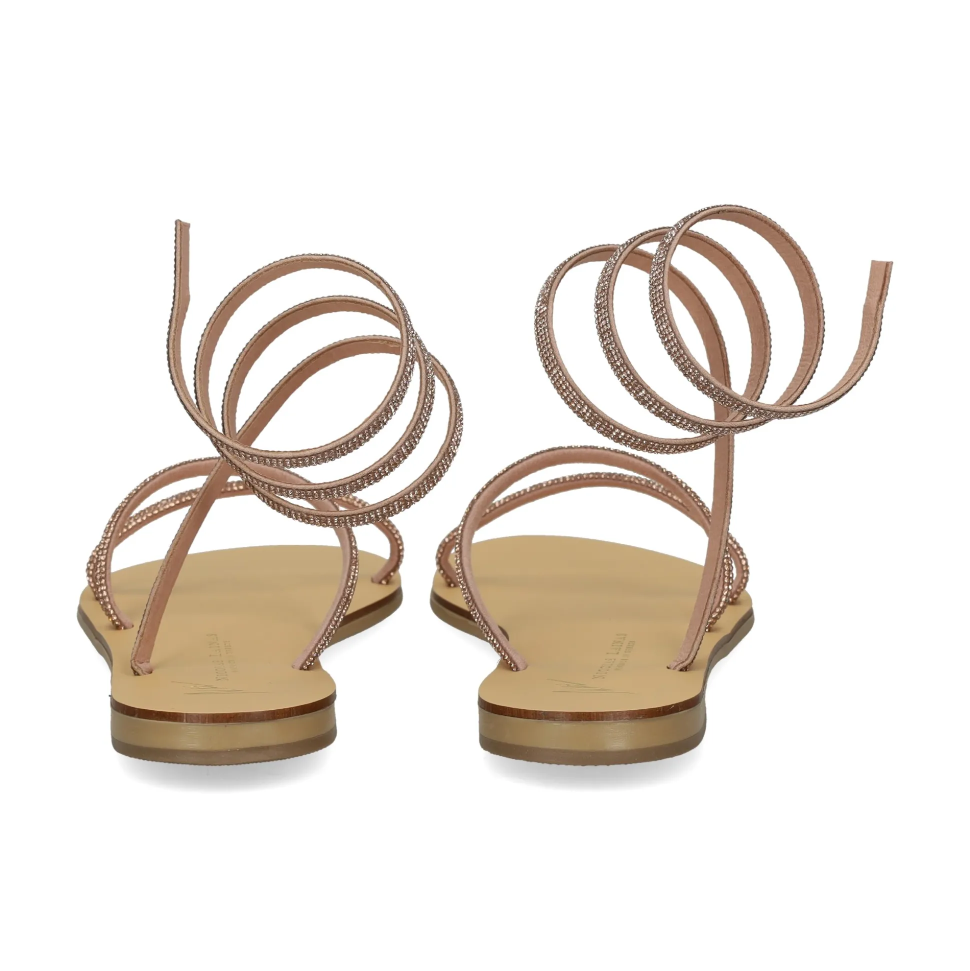 NICOLAS LAINAS Sandalias planas de Mujer 64-CE COBRE