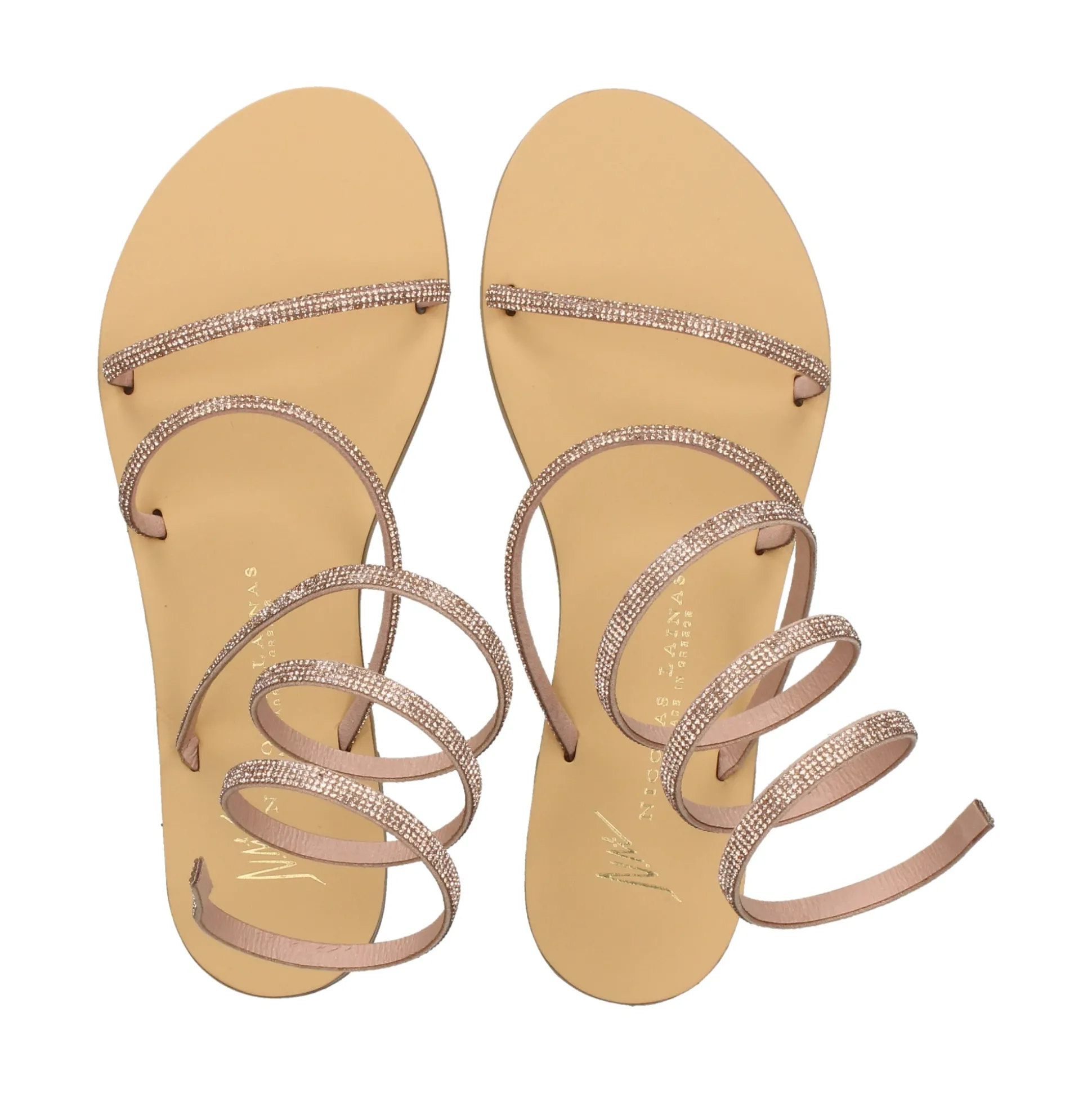 NICOLAS LAINAS Sandalias planas de Mujer 64-CE COBRE