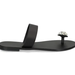 NICOLAS LAINAS Sandalias planas de Mujer 243-B NEGRO