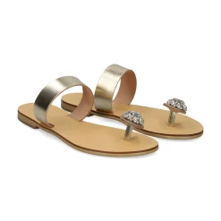 NICOLAS LAINAS Sandalias planas de Mujer 243-B ORO