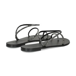 NICOLAS LAINAS Sandalias planas de Mujer 63-TC NEGRO
