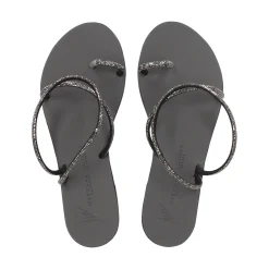 NICOLAS LAINAS Sandalias planas de Mujer 63-TC NEGRO