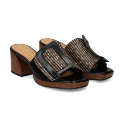 NOA HARMON Sandalias con plataforma de Mujer 009262-0067 NEGRO-CUERO