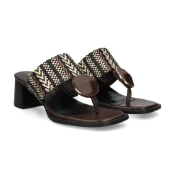 NOA HARMON Sandalias con tacón de Mujer 009227-0M55 MULTI MARRON