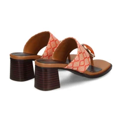 NOA HARMON Sandalias con tacón de Mujer 009227-0005 NARANJA