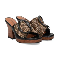 NOA HARMON Sandalias con plataforma de Mujer 009660-0067 NEGRO-CUERO