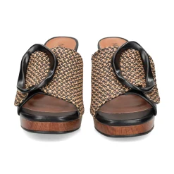 NOA HARMON Sandalias con plataforma de Mujer 009660-0067 NEGRO-CUERO