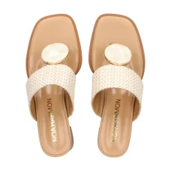 NOA HARMON Sandalias con tacón de Mujer 009227-0M00 MULTI BLANCO
