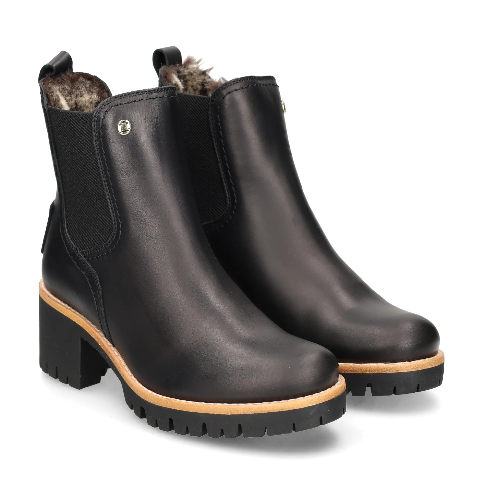 PANAMA JACK Botines con tacón de Mujer PIA B1 NEGRO