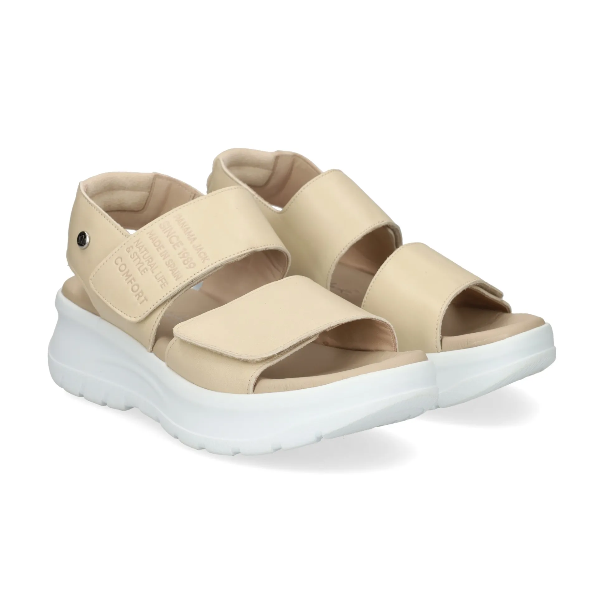 PANAMA JACK Sandalias con plataforma de Mujer Noah B2 CRUDO