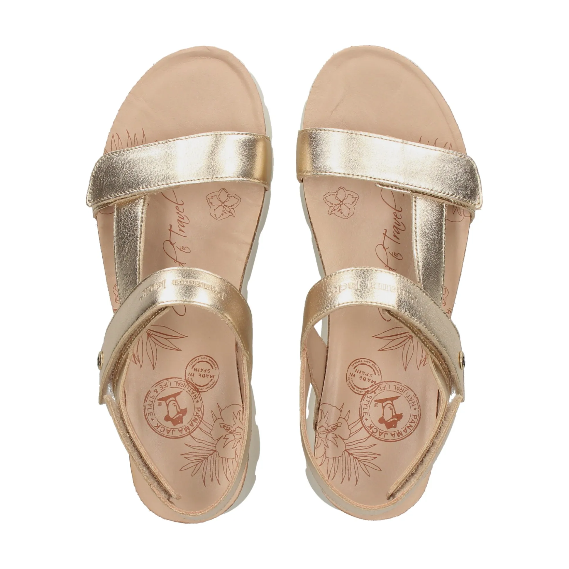 PANAMA JACK Sandalias planas de Mujer Selma Shine B1 Oro