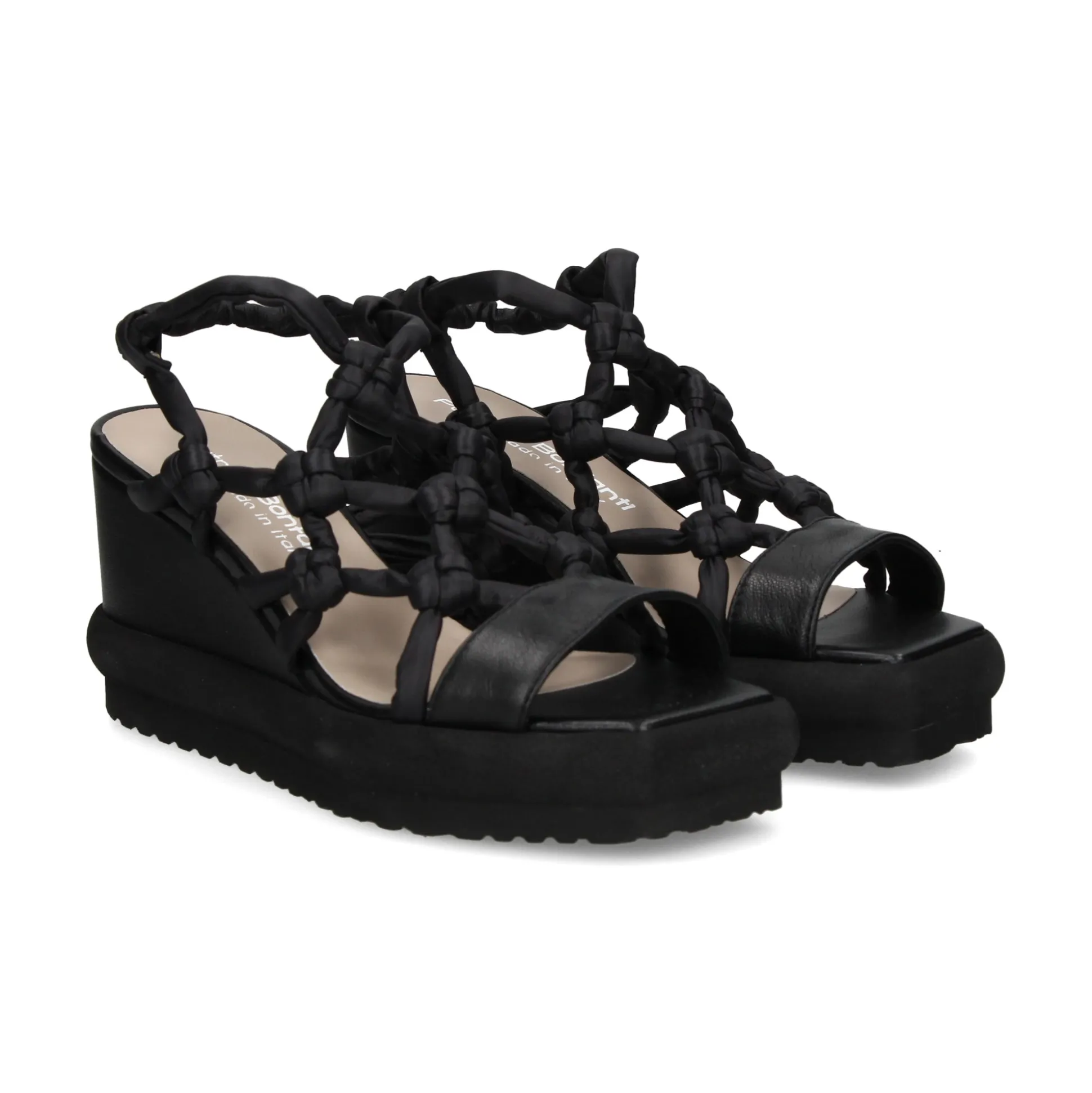 PATRIZIA BONFANTI Sandalias cuña de Mujer NARA SUN NERO