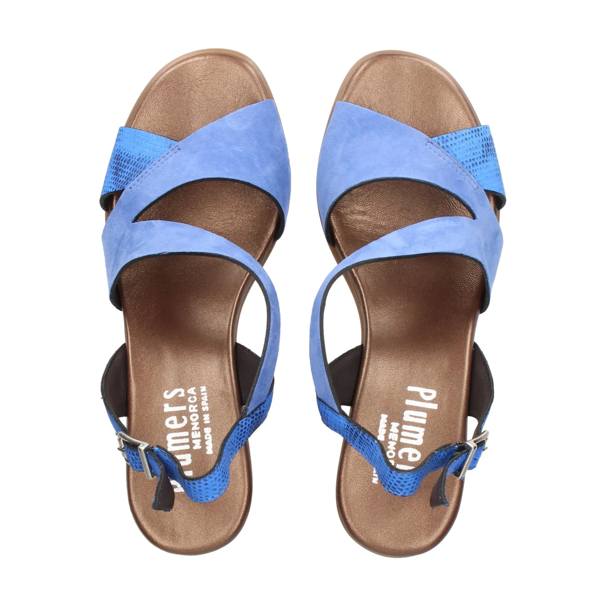 PLUMERS Sandalias con tacón de Mujer 3823 JEANS