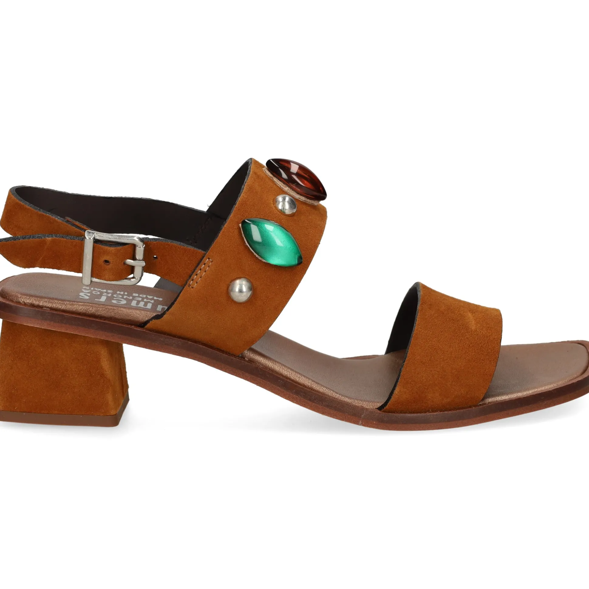 PLUMERS Sandalias con tacón de Mujer 3977 BRANDY