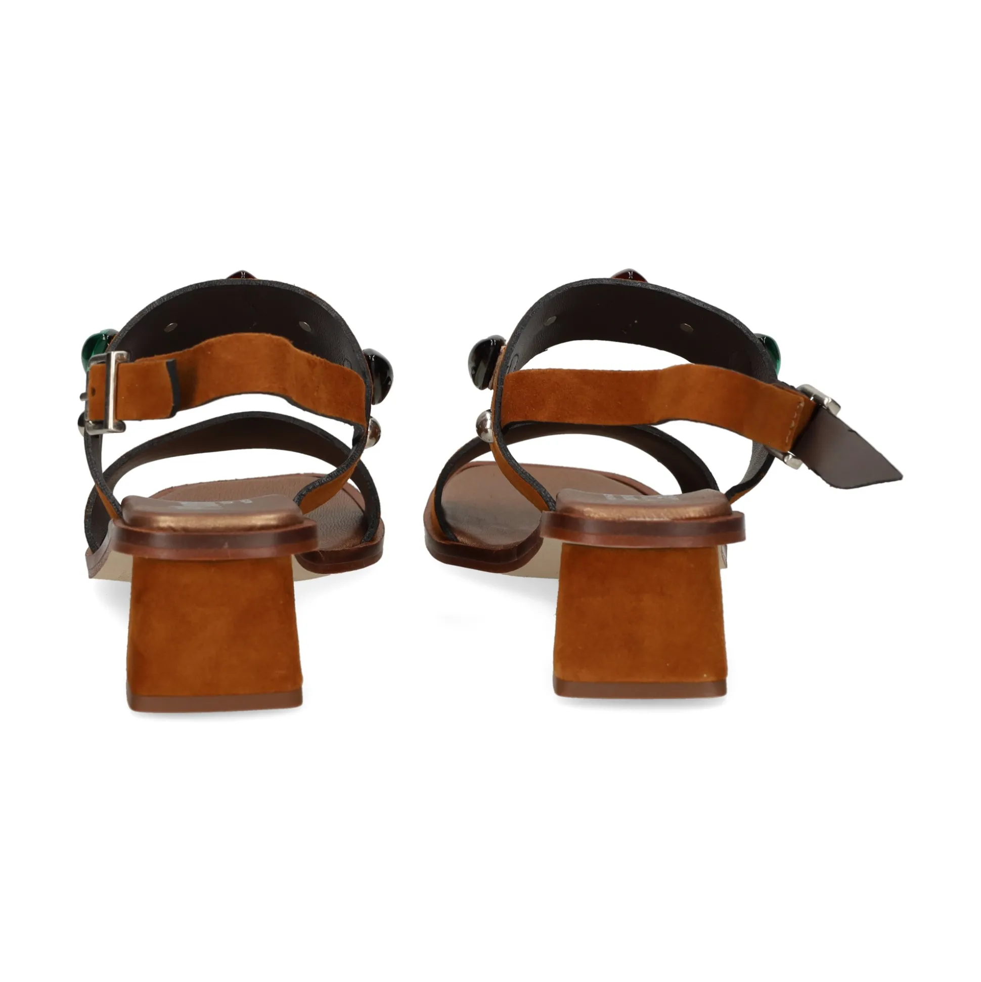 PLUMERS Sandalias con tacón de Mujer 3977 BRANDY