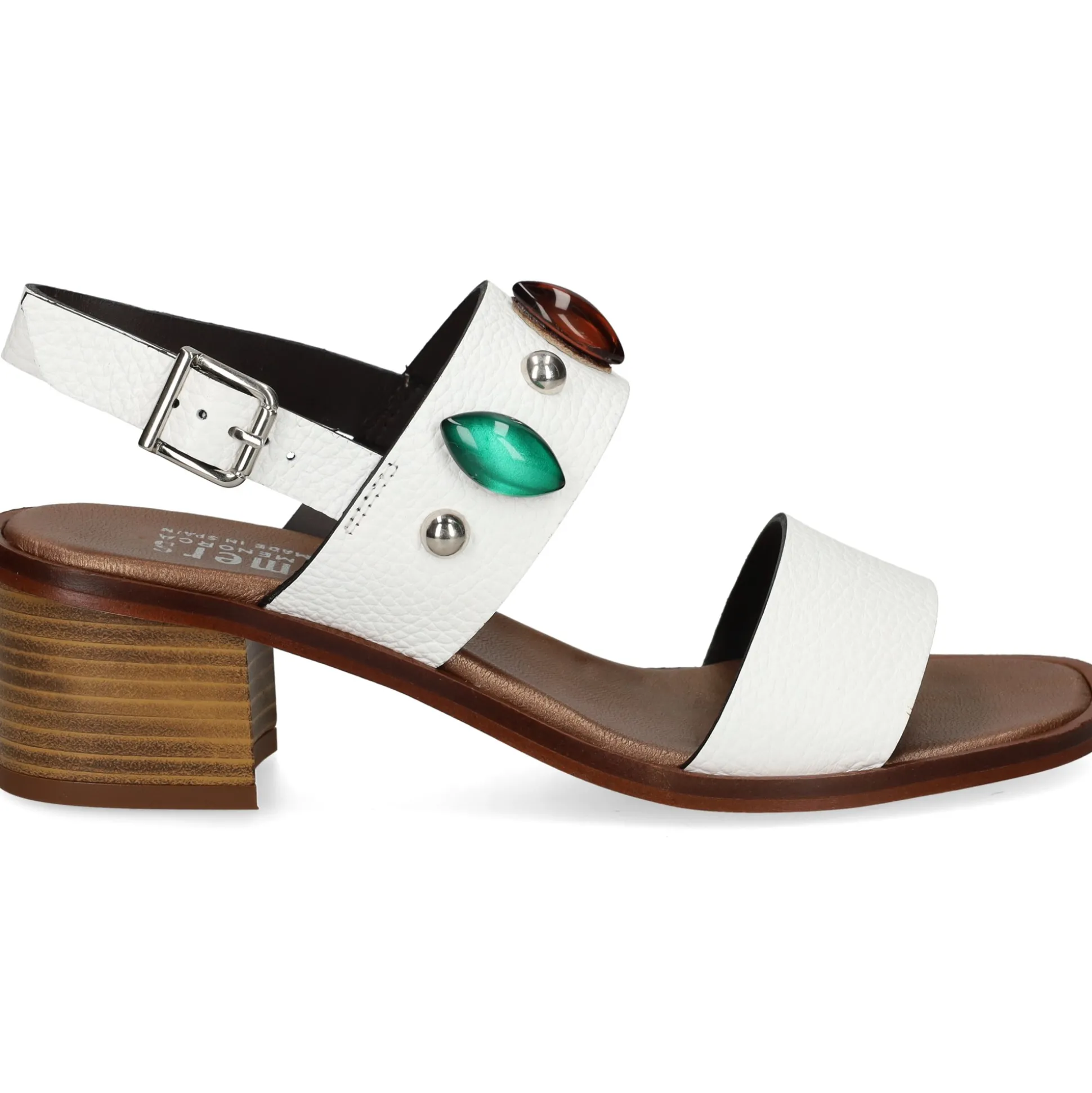 PLUMERS Sandalias con tacón de Mujer 3956 BLANCO