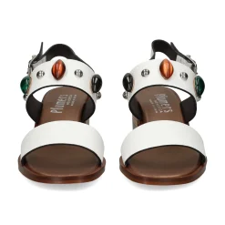 PLUMERS Sandalias con tacón de Mujer 3956 BLANCO