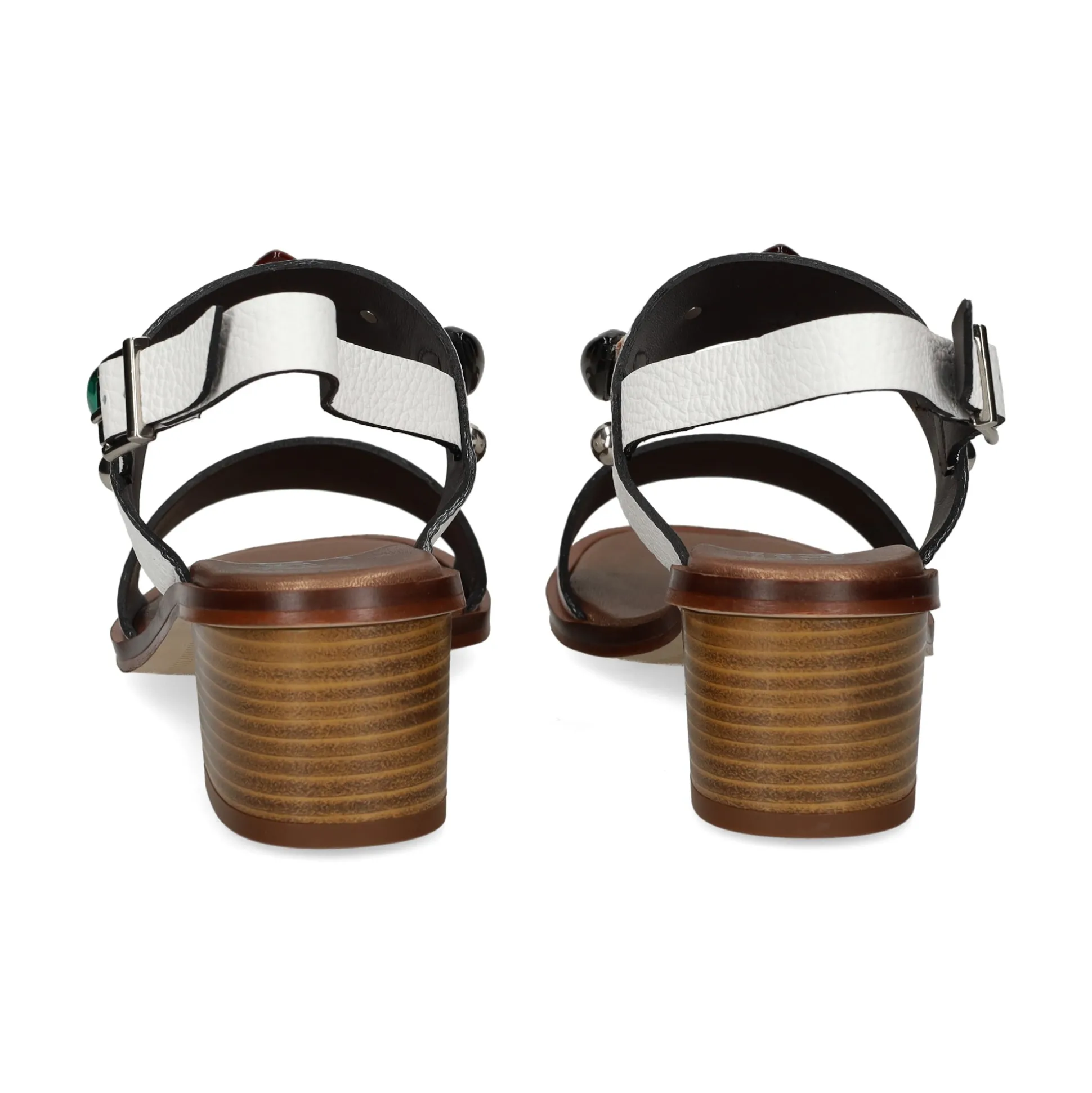 PLUMERS Sandalias con tacón de Mujer 3956 BLANCO