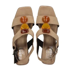 PLUMERS Sandalias con tacón de Mujer 3717 CAMEL