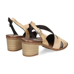 PLUMERS Sandalias con tacón de Mujer 3823 CAMEL
