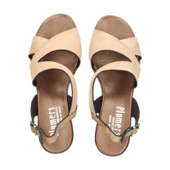 PLUMERS Sandalias con tacón de Mujer 3823 CAMEL