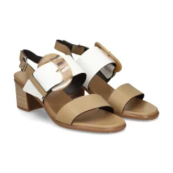 PLUMERS Sandalias con tacón de Mujer 3829 TAUPE