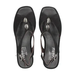 PLUMERS Sandalias cuña de Mujer 3950 NEGRO