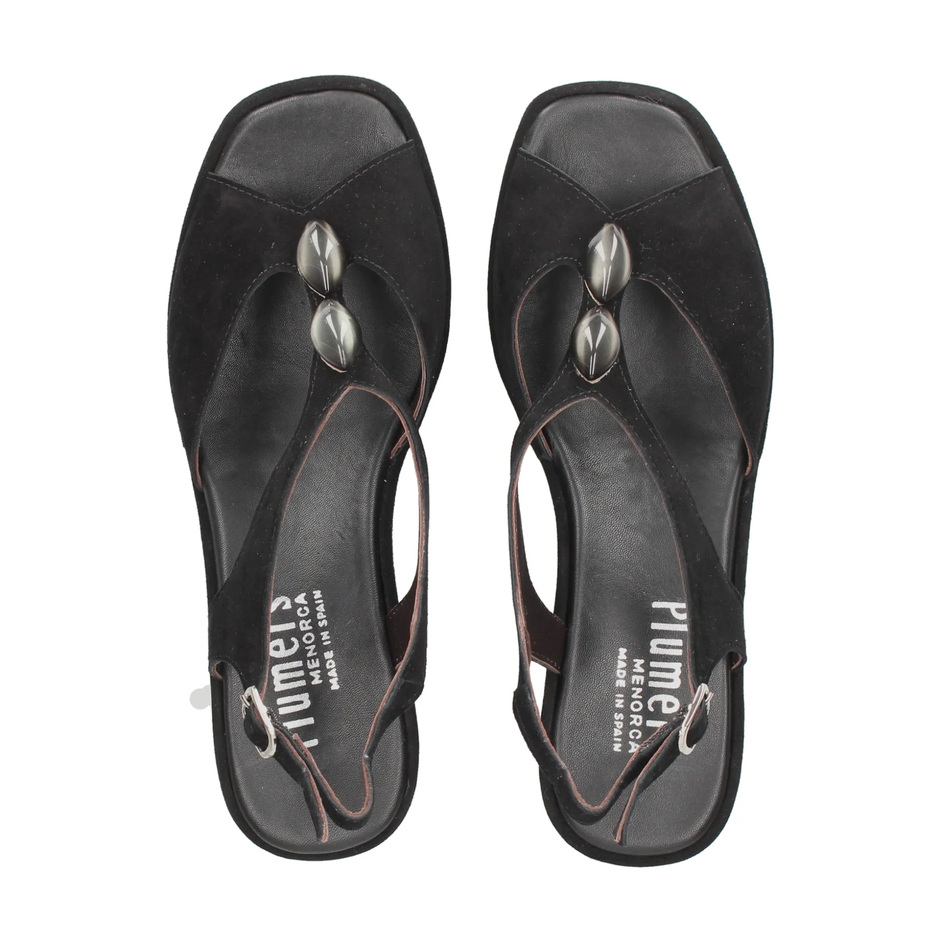 PLUMERS Sandalias cuña de Mujer 3950 NEGRO