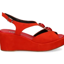 PLUMERS Sandalias cuña de Mujer 3950 CORAL