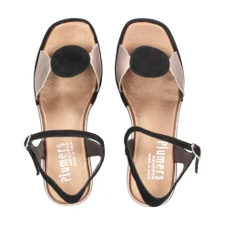 PLUMERS Sandalias cuña de Mujer 3796 NEGRO/BRONCE