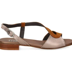 PLUMERS Sandalias planas de Mujer 3610 BRANDY/BRONCE