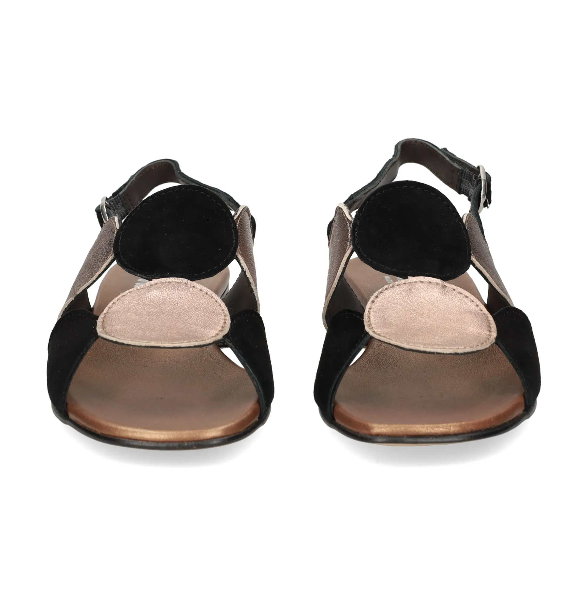 PLUMERS Sandalias planas de Mujer 3612 NEGRO/BRONCE