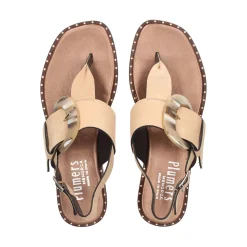 PLUMERS Sandalias planas de Mujer 3741 CAMEL