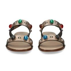 PLUMERS Sandalias planas de Mujer 3890 PLATINO