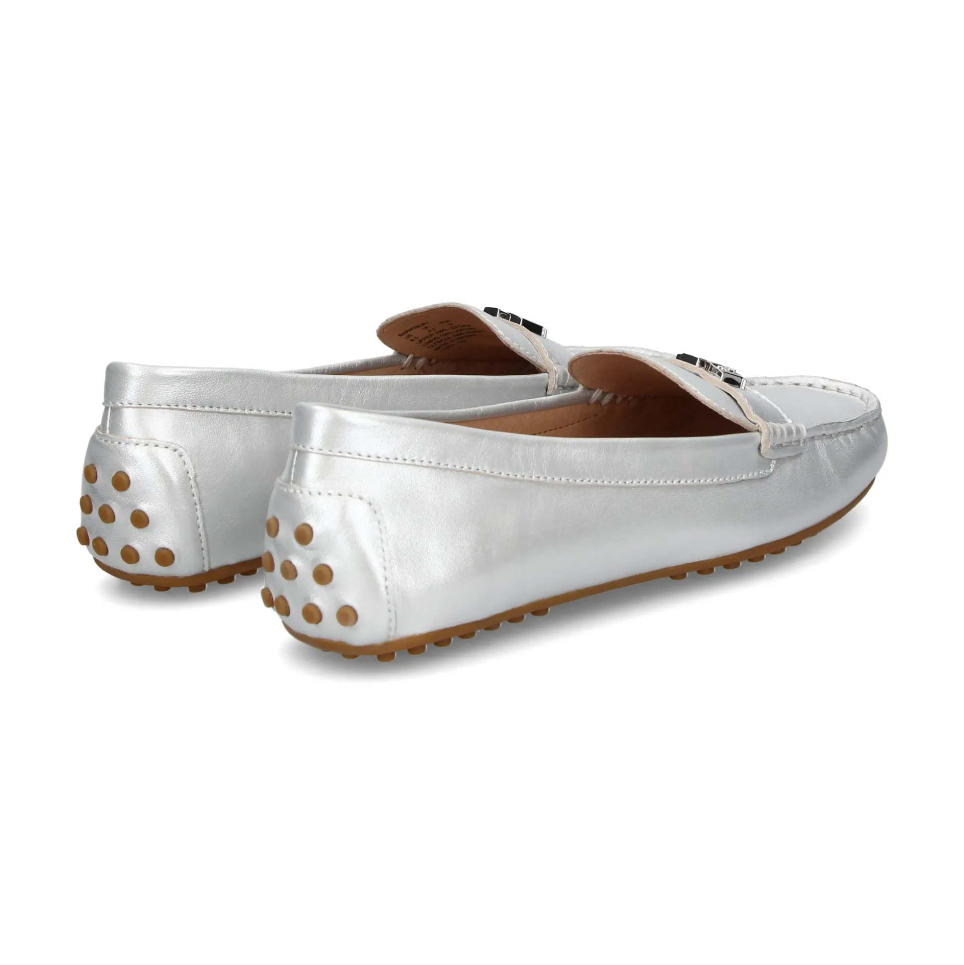 POLO RALPH LAUREN Mocasines de Mujer BARNSBURY 001 BRIGHT SILV