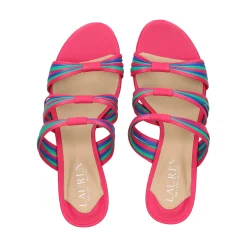 POLO RALPH LAUREN Sandalias con tacón de Mujer LORRAINE 002 BLUE STRN/P