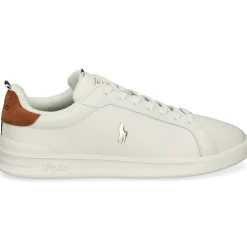 POLO RALPH LAUREN Zapatillas de Hombre HRT CRT RIB 001 WHITE/TEAK/