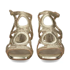 PONS QUINTANA Sandalias con tacón de Mujer 10442.0P0 PLATINO