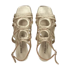 PONS QUINTANA Sandalias con tacón de Mujer 10442.0P0 PLATINO