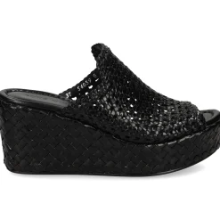 PONS QUINTANA Sandalias cuña de Mujer 9864.T00 09 NEGRO