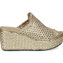 PONS QUINTANA Sandalias cuña de Mujer 9864.T00 PLATINO