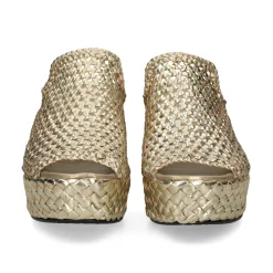 PONS QUINTANA Sandalias cuña de Mujer 9864.T00 PLATINO