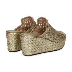 PONS QUINTANA Sandalias cuña de Mujer 9864.T00 PLATINO